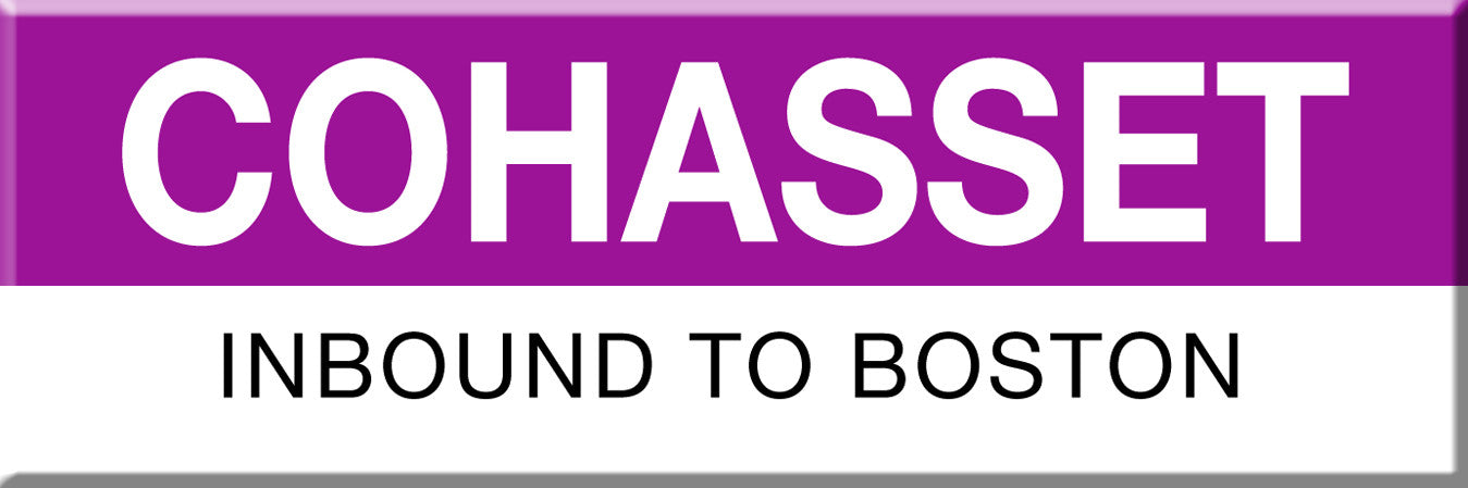 Commuter Rail Station Magnet: Cohasset; Inbound to Boston