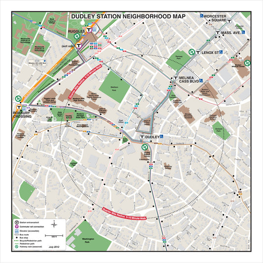 Silver Line Station Neighborhood Map: Dudley (Jul. 2012)