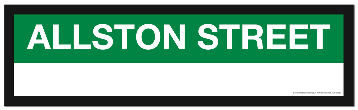 Boston MBTA GREEN LINE Framed Replica Station Signs