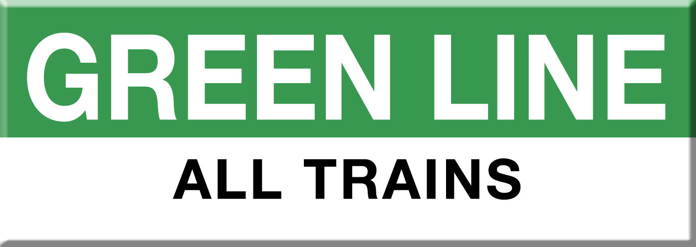 Green Line Station Magnet: Green Line; All Trains