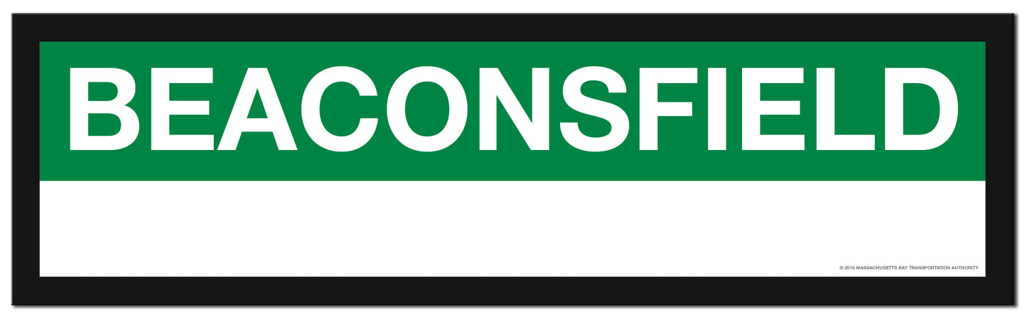 Boston MBTA GREEN LINE Framed Replica Station Signs