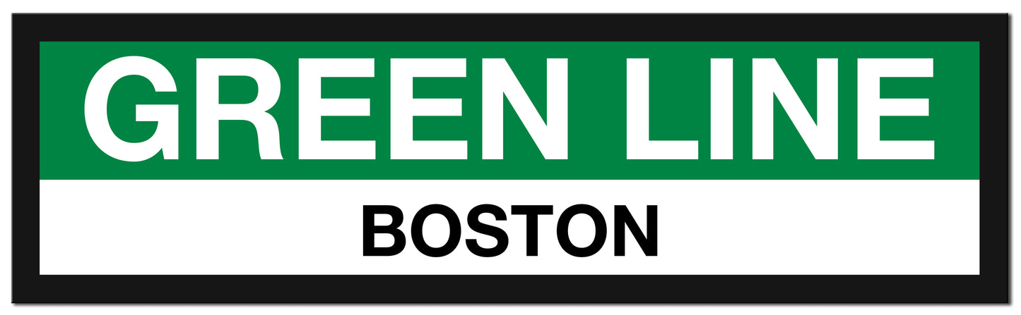 Boston MBTA GREEN LINE Framed Replica Station Signs