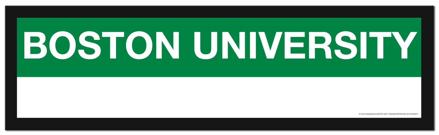 Boston MBTA GREEN LINE Framed Replica Station Signs