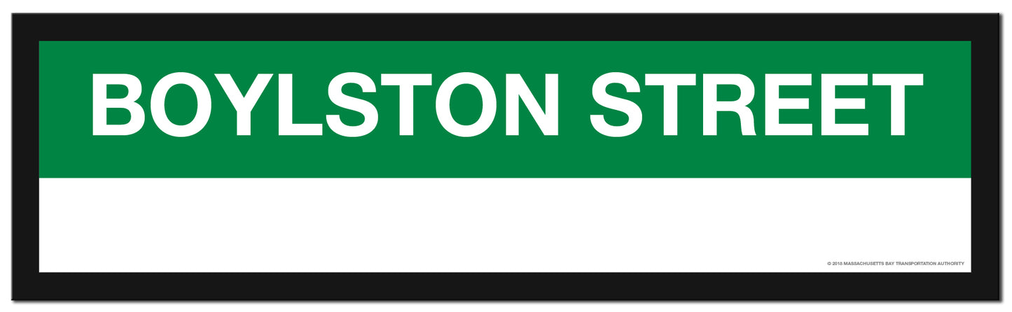 Boston MBTA GREEN LINE Framed Replica Station Signs