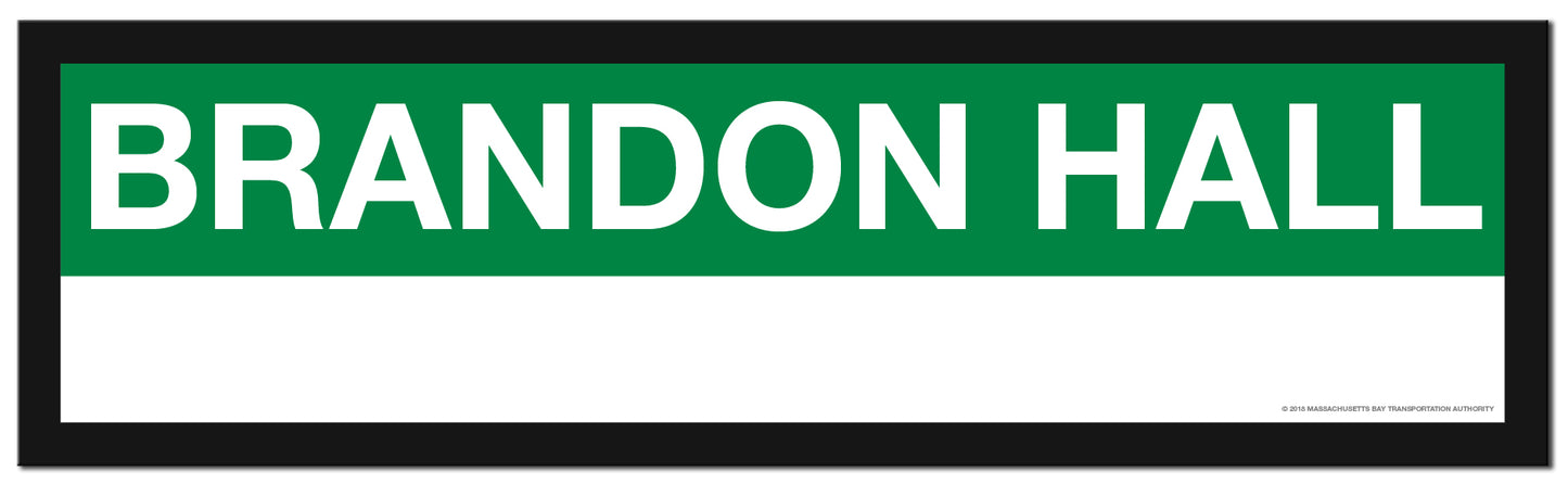 Boston MBTA GREEN LINE Framed Replica Station Signs