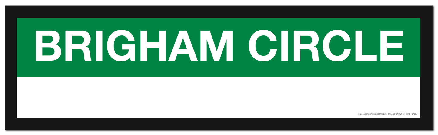 Boston MBTA GREEN LINE Framed Replica Station Signs