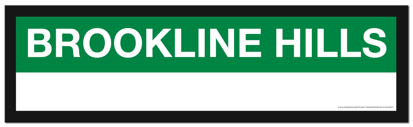 Boston MBTA GREEN LINE Framed Replica Station Signs