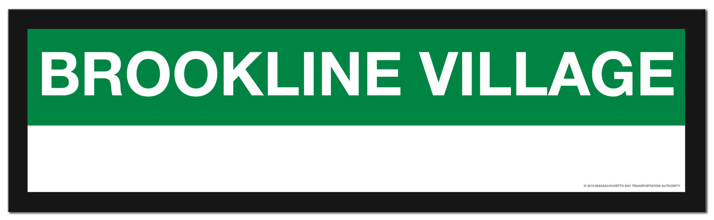 Boston MBTA GREEN LINE Framed Replica Station Signs