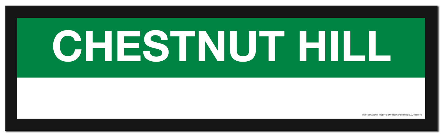 Boston MBTA GREEN LINE Framed Replica Station Signs