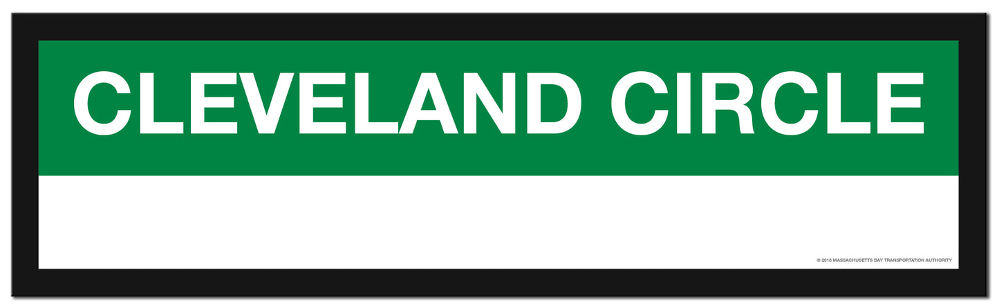 Boston MBTA GREEN LINE Framed Replica Station Signs