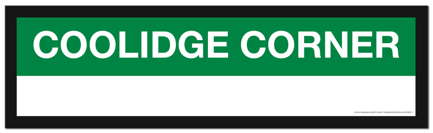 Boston MBTA GREEN LINE Framed Replica Station Signs