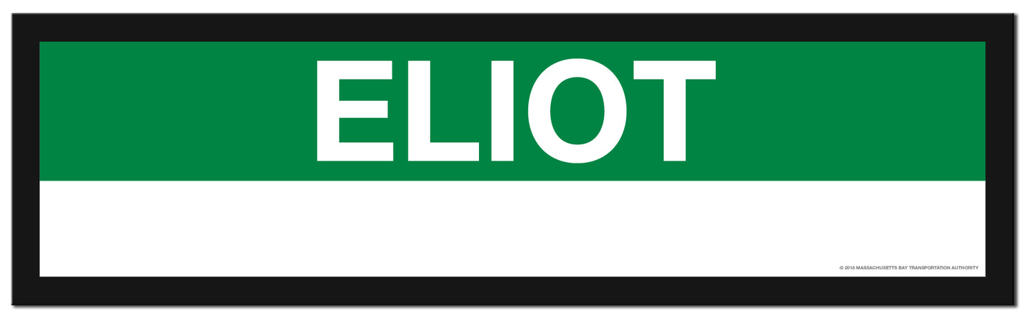 Boston MBTA GREEN LINE Framed Replica Station Signs