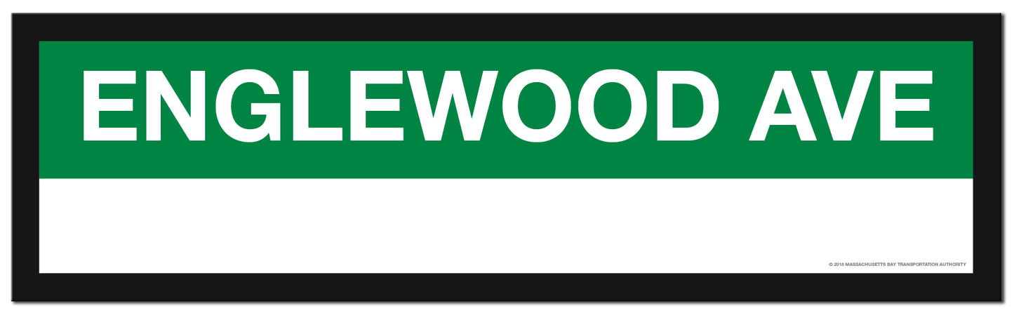 Boston MBTA GREEN LINE Framed Replica Station Signs