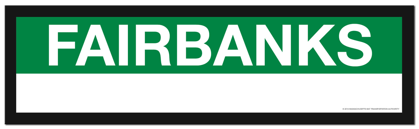 Boston MBTA GREEN LINE Framed Replica Station Signs