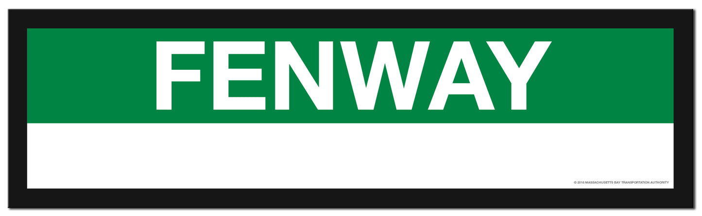 Boston MBTA GREEN LINE Framed Replica Station Signs