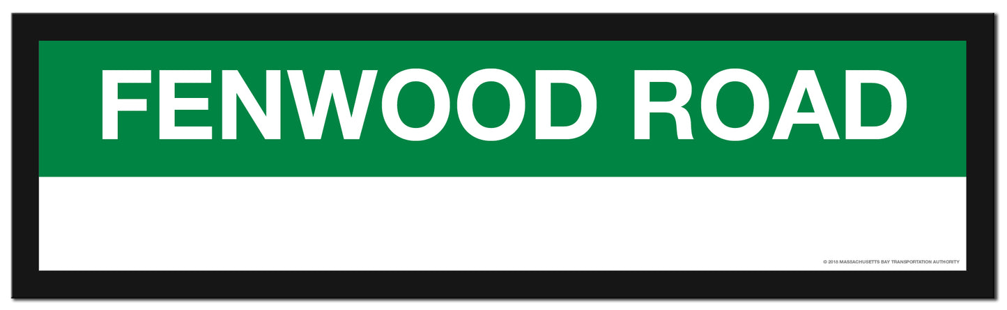 Boston MBTA GREEN LINE Framed Replica Station Signs