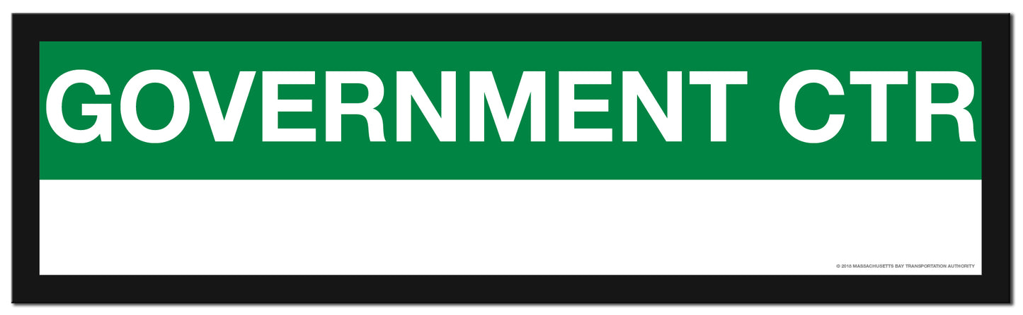 Boston MBTA GREEN LINE Framed Replica Station Signs