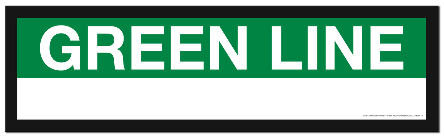 Boston MBTA GREEN LINE Framed Replica Station Signs