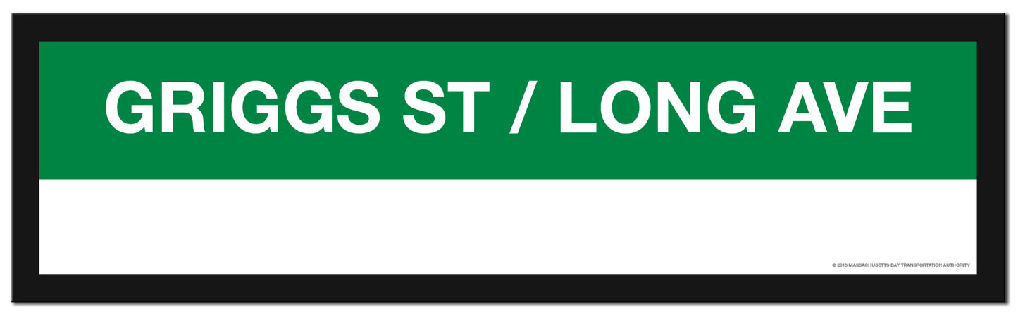 Boston MBTA GREEN LINE Framed Replica Station Signs