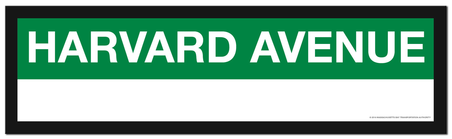 Boston MBTA GREEN LINE Framed Replica Station Signs
