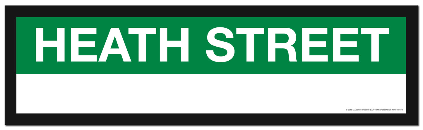 Boston MBTA GREEN LINE Framed Replica Station Signs