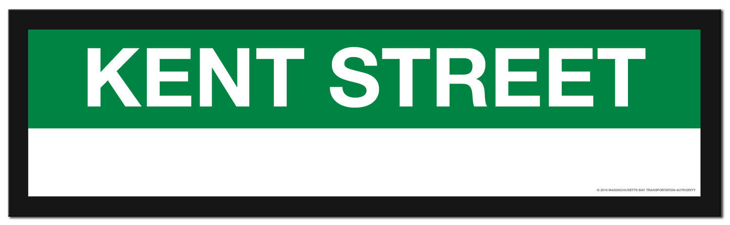Boston MBTA GREEN LINE Framed Replica Station Signs