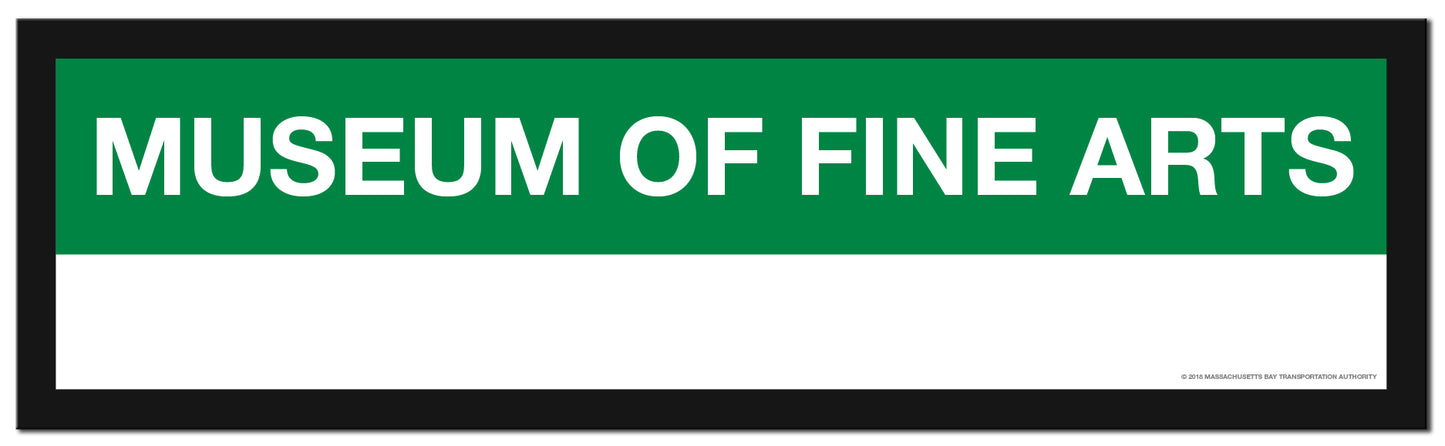 Boston MBTA GREEN LINE Framed Replica Station Signs