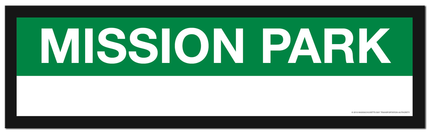 Boston MBTA GREEN LINE Framed Replica Station Signs