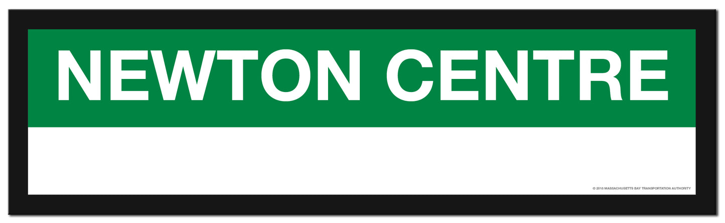 Boston MBTA GREEN LINE Framed Replica Station Signs