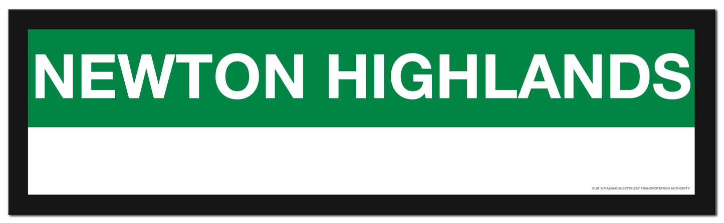 Boston MBTA GREEN LINE Framed Replica Station Signs