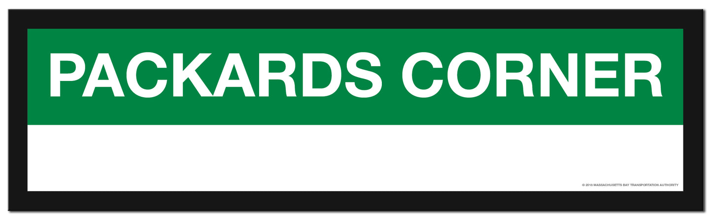 Boston MBTA GREEN LINE Framed Replica Station Signs