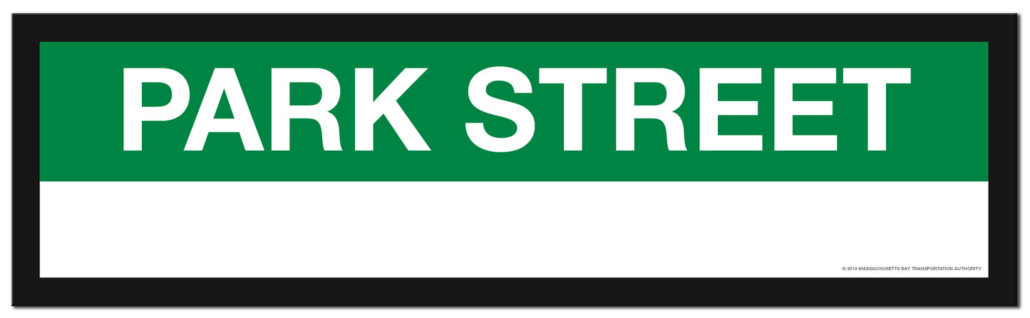 Boston MBTA GREEN LINE Framed Replica Station Signs