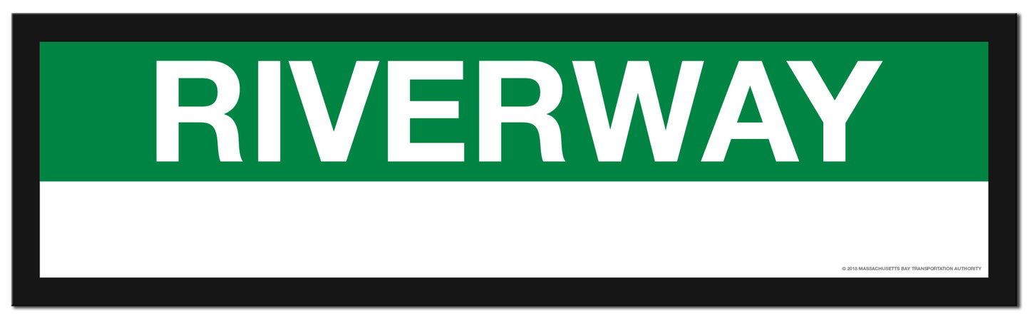 Boston MBTA GREEN LINE Framed Replica Station Signs