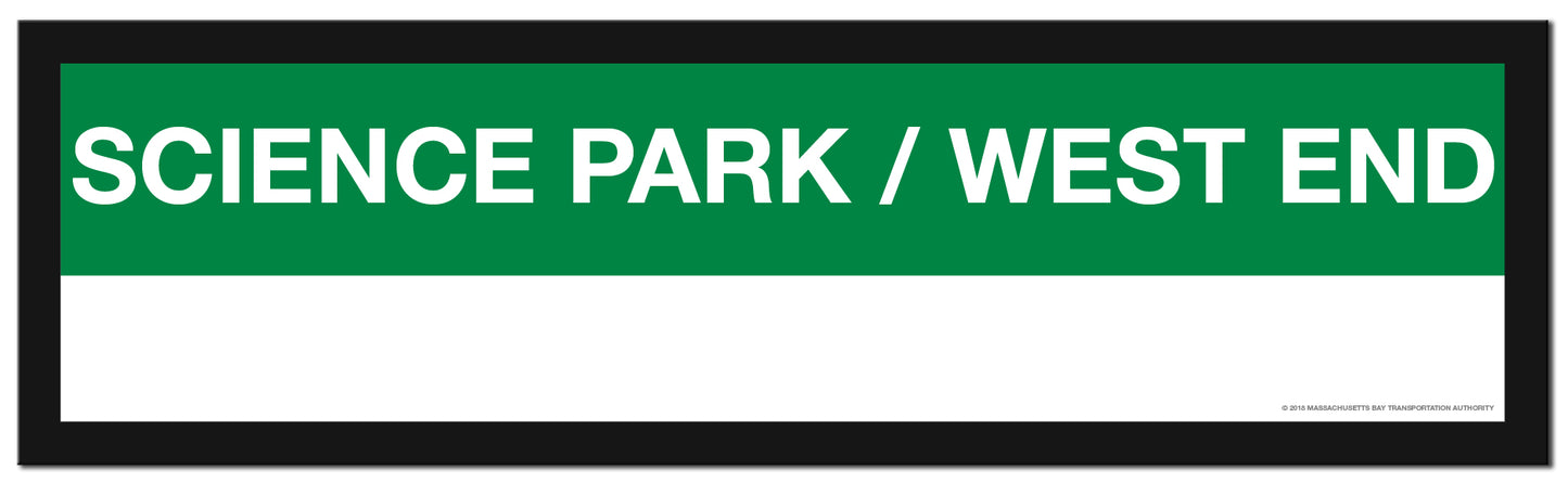 Boston MBTA GREEN LINE Framed Replica Station Signs