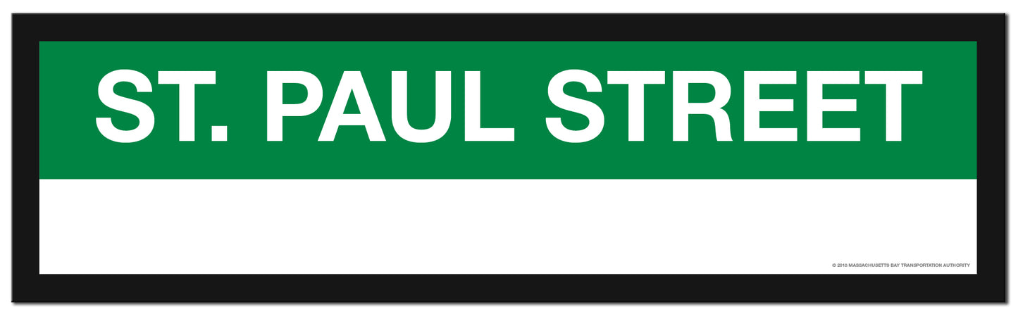 Boston MBTA GREEN LINE Framed Replica Station Signs