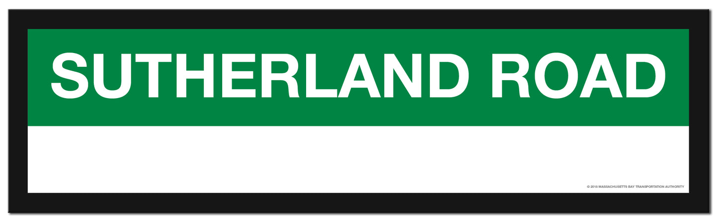 Boston MBTA GREEN LINE Framed Replica Station Signs