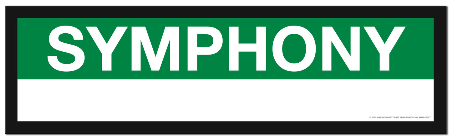 Boston MBTA GREEN LINE Framed Replica Station Signs