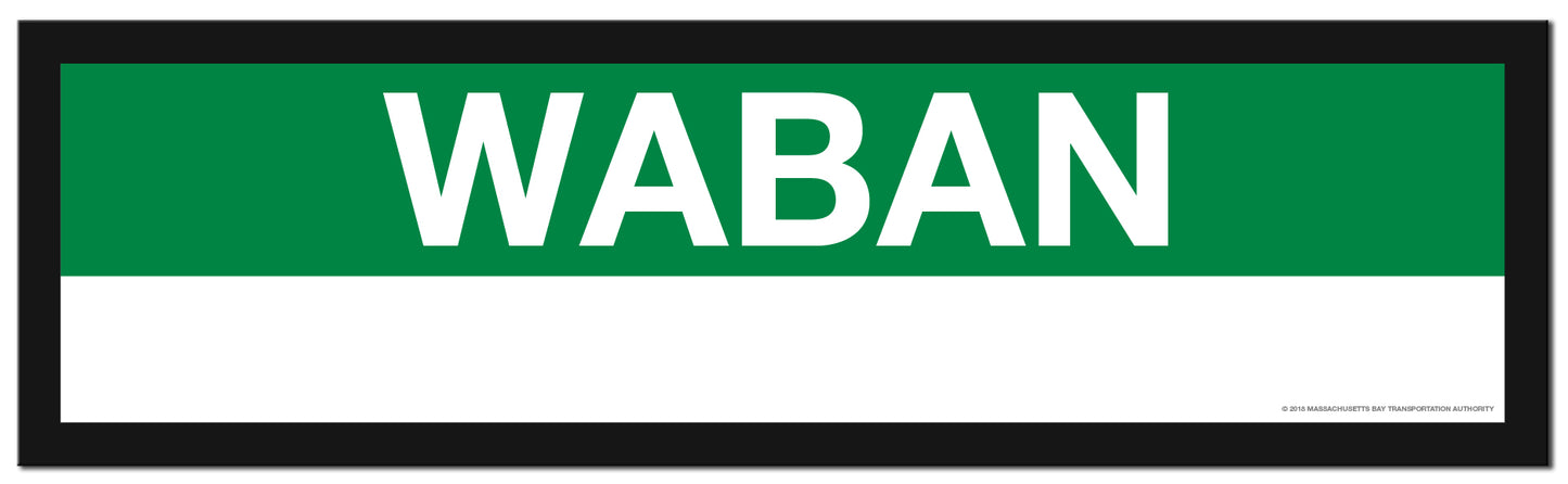 Boston MBTA GREEN LINE Framed Replica Station Signs