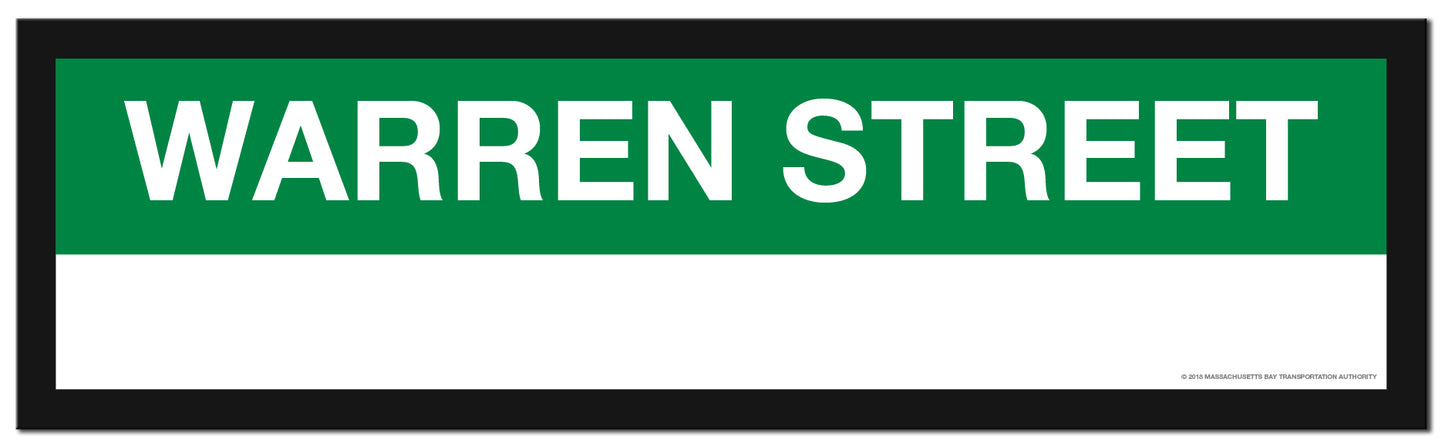 Boston MBTA GREEN LINE Framed Replica Station Signs