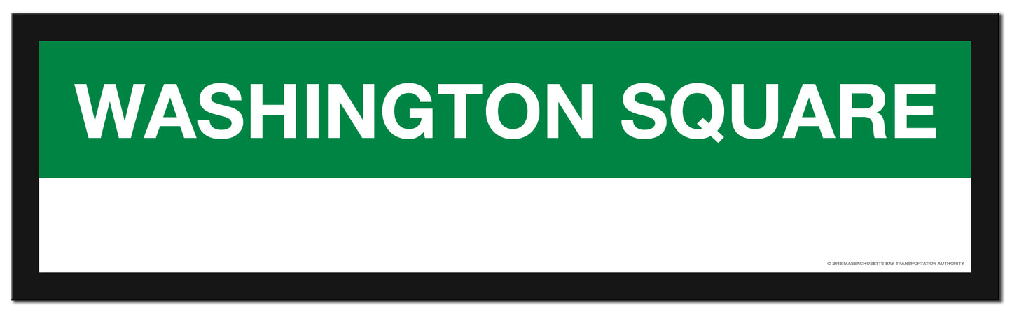Boston MBTA GREEN LINE Framed Replica Station Signs