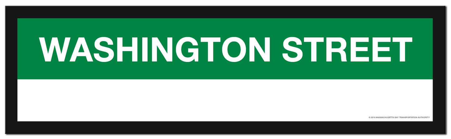 Boston MBTA GREEN LINE Framed Replica Station Signs