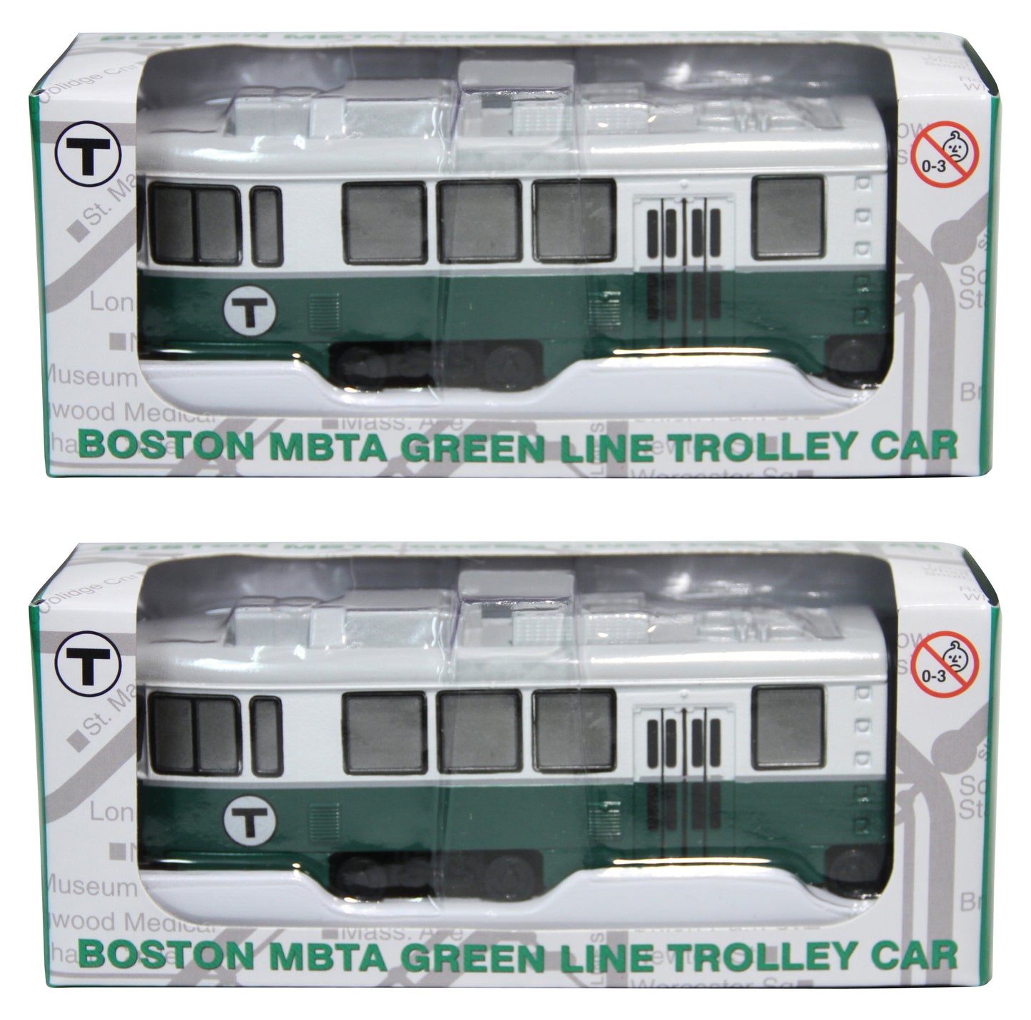 Boston MBTA Green Line LRV Trolley Metal Push Toy Bundle (Save 20%!)