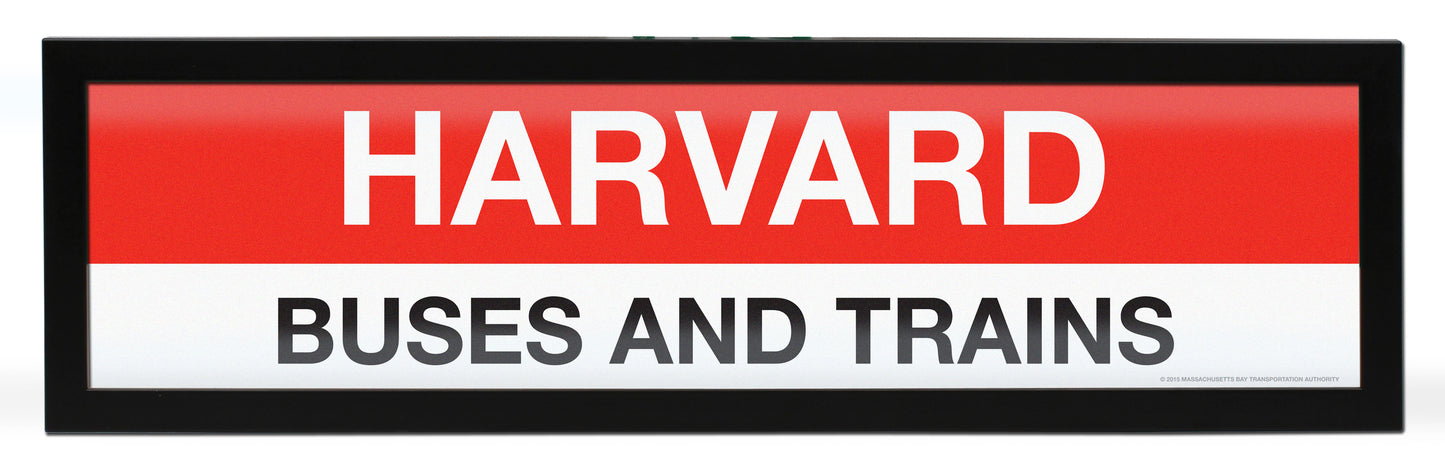 Boston MBTA RED LINE Framed Replica Station Signs