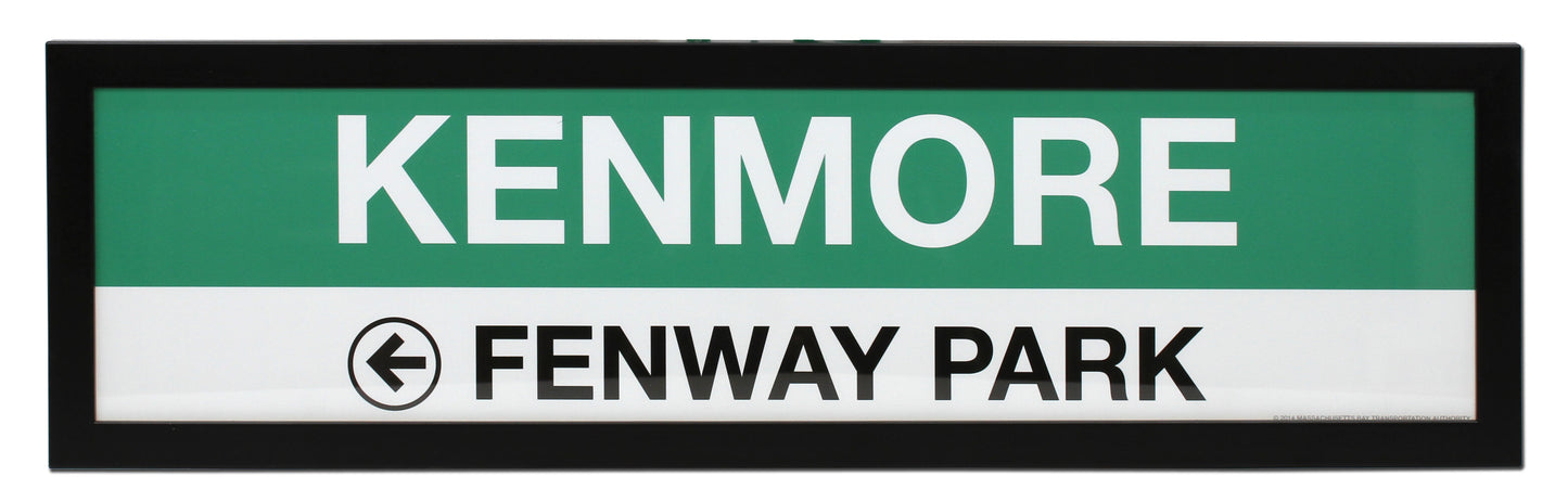 Boston MBTA GREEN LINE Framed Replica Station Signs