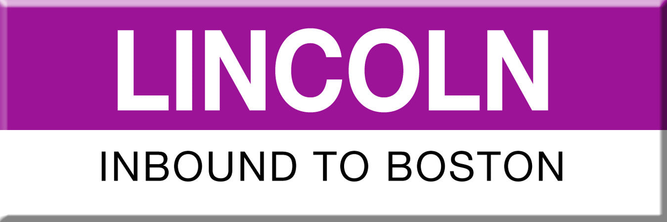 Commuter Rail Station Magnet: Lincoln; Inbound to Boston