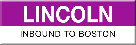 Commuter Rail Station Magnet: Lincoln; Inbound to Boston