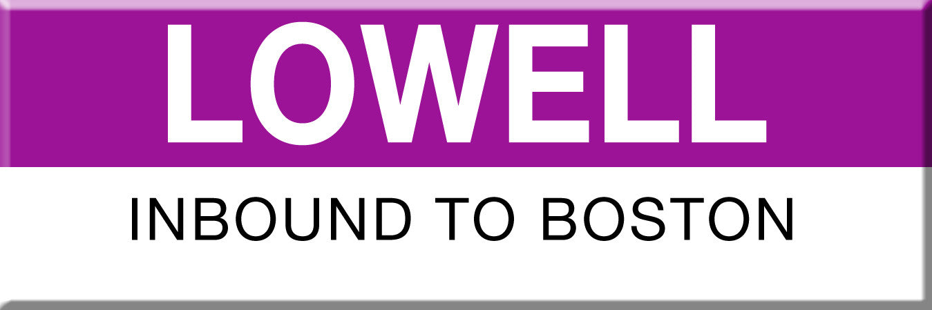 Commuter Rail Station Magnet: Lowell; Inbound to Boston