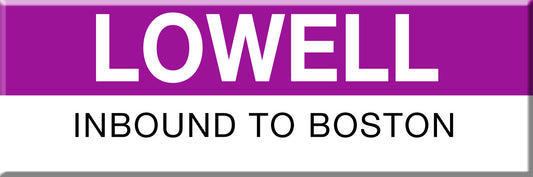 Commuter Rail Station Magnet: Lowell; Inbound to Boston
