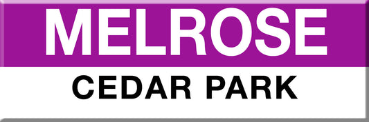 Commuter Rail Station Magnet: Melrose; Cedar Park