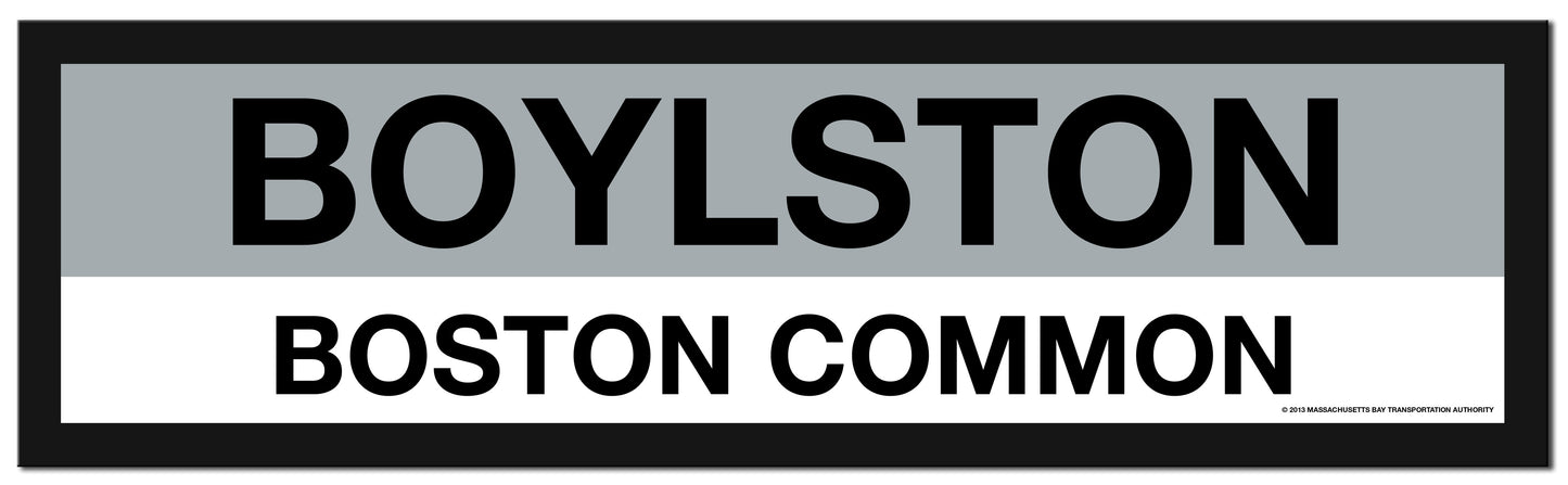 Boston MBTA SILVER LINE Framed Replica Station Signs